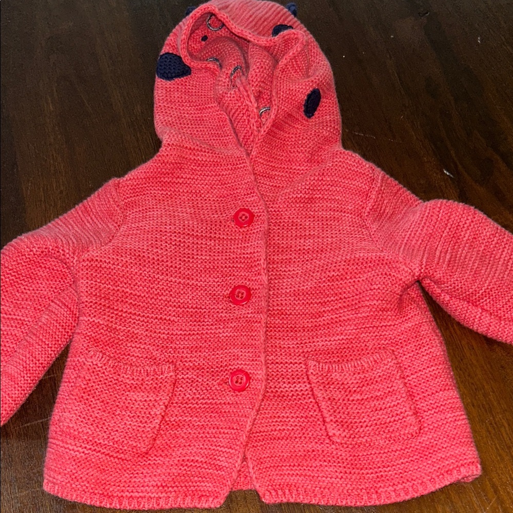 GAP Vibrant Pink Knit Cardigan